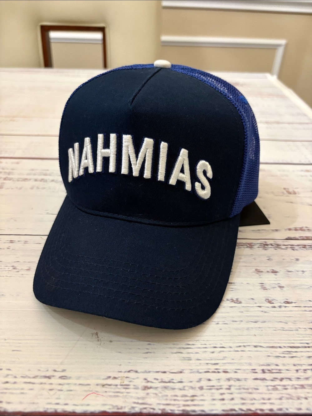 NWT NAHMIAS Logo Trucker Cap in Cotton
